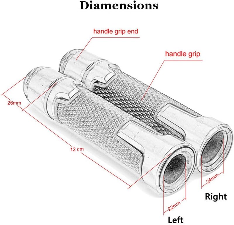 FREAXLL 22mm 7/8" Motorcycle Handlebar Grip Ends Set for S.uzuki SV650 SV 650 SV650X SV650S 2000-2024 V-Strom 650 1000 DL650 DL1000 (Blue) - Image 3